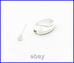 MEXICO 925 Sterling Silver Vintage Shiny Etched Perfume Bottle (OPENS) TR1555
