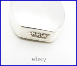 MEXICO 925 Sterling Silver Vintage Shiny Etched Perfume Bottle (OPENS) TR1555