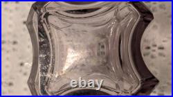 MINT! -Vintage Art Deco Pink Glass Perfume Bottle Star Stopper Czech Style
