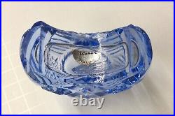 Made In Czechoslovakia Blue Clear Perfume Bottle Dauber Signed Grapes