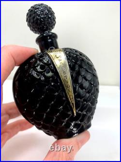 Magical Beauty! Vintage black perfume bottle. Le Prestige by Moiret. 1930