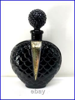Magical Beauty! Vintage black perfume bottle. Le Prestige by Moiret. 1930