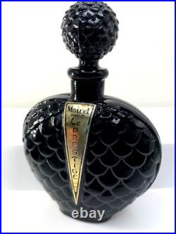 Magical Beauty! Vintage black perfume bottle. Le Prestige by Moiret. 1930