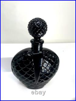 Magical Beauty! Vintage black perfume bottle. Le Prestige by Moiret. 1930