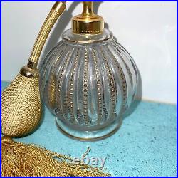 Marcel Franck Murano Perfume Bottle Atomizer Clear Glass Vintage Made In France