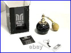 Marcel Franck Paris Vintage Sprayer Atomizer Perfume Bottle withBox Black Gold