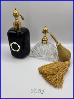 Marcel Franck Perfume Bottles Set France Vintage Glass Atomizers Vanity Art Deco