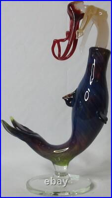 Milon Townsend Mermaid Red Head Perfume Bottle Blown Glass Vintage 1999 RARE