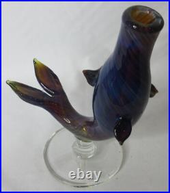 Milon Townsend Mermaid Red Head Perfume Bottle Blown Glass Vintage 1999 RARE
