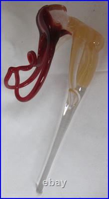 Milon Townsend Mermaid Red Head Perfume Bottle Blown Glass Vintage 1999 RARE