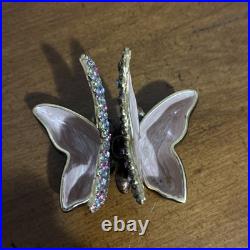 Monet Perfume Bottle w Stopper NEW in Box +Monet Butterfly Figurine Rhinestones