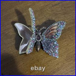 Monet Perfume Bottle w Stopper NEW in Box +Monet Butterfly Figurine Rhinestones