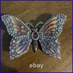 Monet Perfume Bottle w Stopper NEW in Box +Monet Butterfly Figurine Rhinestones