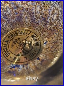 Murano Millefiori Bucella Cristalli Perfume Bottle Italy Vintage 3.75 With Tag Murano Millefiori Bucella Cristalli Perfume Bottle Italy Vintage 3.75 With Tag