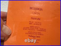New Caron Bellodgia Parfum 15ml Baccarat Crystal Bottle Vtg 80s. 5 oz SEALED