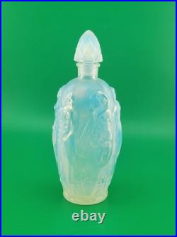 New Vintage Sabino Opalescent Art Glass Perfume Scent Bottle Nudes France