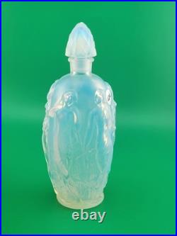 New Vintage Sabino Opalescent Art Glass Perfume Scent Bottle Nudes France