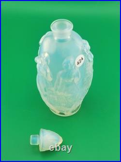 New Vintage Sabino Opalescent Art Glass Perfume Scent Bottle Nudes France