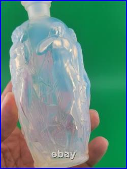 New Vintage Sabino Opalescent Art Glass Perfume Scent Bottle Nudes France