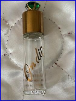 ON DIT Elizabeth Arden Green Jeweled Perfume Bottle- Very Rare- Empty, Vintage