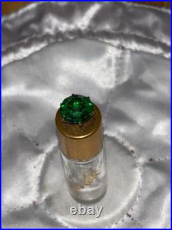 ON DIT Elizabeth Arden Green Jeweled Perfume Bottle- Very Rare- Empty, Vintage