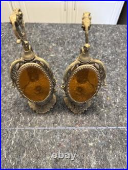 Ormolu Vintage Perfume Bottles 10 One Has Broken Glass Applicator