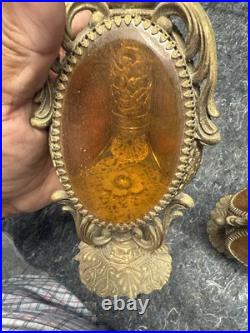 Ormolu Vintage Perfume Bottles 10 One Has Broken Glass Applicator