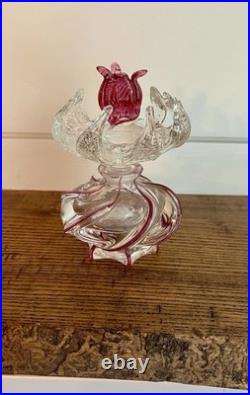 PAIRPOINT-Gunderson MCM Flower Perfume Bottle-Made for Irving W. Rice & Co. 1955