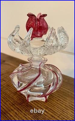 PAIRPOINT-Gunderson MCM Flower Perfume Bottle-Made for Irving W. Rice & Co. 1955