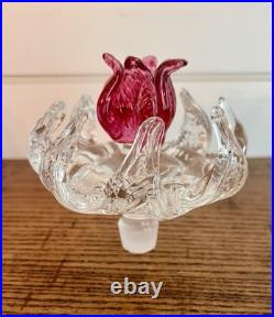 PAIRPOINT-Gunderson MCM Flower Perfume Bottle-Made for Irving W. Rice & Co. 1955