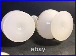 Pair Of Antique Opaline Glass Prefume/ Scent Bottle. France, 1900/ Gilding Decor