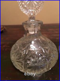 Pair of Vintage CZECH CRYSTAL Perfume Bottles