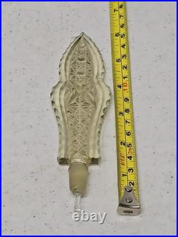 Pair of Vintage Czech Perfume Bottles Yellow Amber Art Deco Style