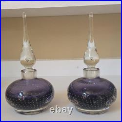 Pair of Vintage Erickson Amethyst Perfume Bottles/Mint Condition/Free Shipping