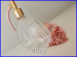 Pink Roses Crystal Perfume Bottle VCA with Atomizer (Made In France) VINTAGE