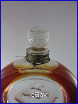 R. Lalique Figural Vintage Perfume Bottle Molinard Book Piece