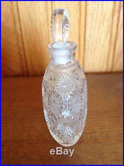 R Lalique Perfume Bottle Rare Worth Lilas Bottle Stopper Vintage 1937 Roses