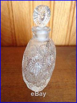 R Lalique Perfume Bottle Rare Worth Lilas Bottle Stopper Vintage 1937 Roses
