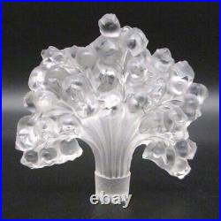 RARE 1930s LALIQUE French Glass Crystal MUGUET Stopper ONLY for Perfume Bottle