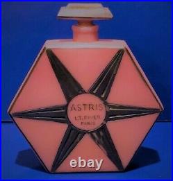 RARE Antique LT Piver Astris Baccarat Perfume Bottle Pink Opaque