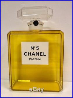 RARE Chanel No 5 Lucite Perfume Display Bottle 11.5 Tall Vintage Original Box