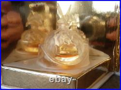 RARE Lot 3 Vintage Sampler LALIQUE Crystal Perfume Parfum Bottle In Original Box