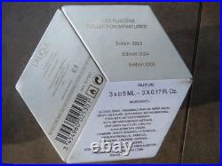 RARE Lot 3 Vintage Sampler LALIQUE Crystal Perfume Parfum Bottle In Original Box