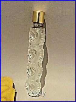 RARE Nina Ricci COEUR JOIE Lalique Four Heart Laydown Perfume Bottle Vintage