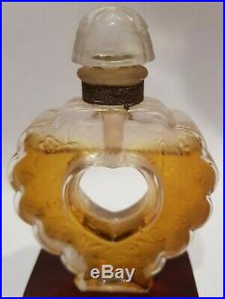 RARE SEALED Vintage Nina Ricci Coeur Joie LALIQUE Heart in Heart Bottle 10cm