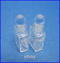 RARE Stunning vintage EVANS Blue Opaline PERFUME EGG CASKET 2 miniature bottles