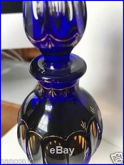 Rare Vintage Christian Dior Miss Dior Baccarat Blue Crystal Perfume Bottle