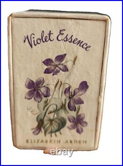 RARE Vintage 1930 Elizabeth Arden Violet Essence Perfume Bottle Box Extra Bottle