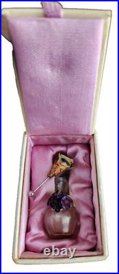 RARE Vintage 1930 Elizabeth Arden Violet Essence Perfume Bottle Box Extra Bottle
