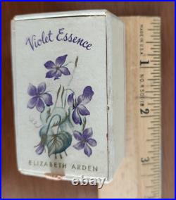 RARE Vintage 1930 Elizabeth Arden Violet Essence Perfume Bottle Box Extra Bottle
